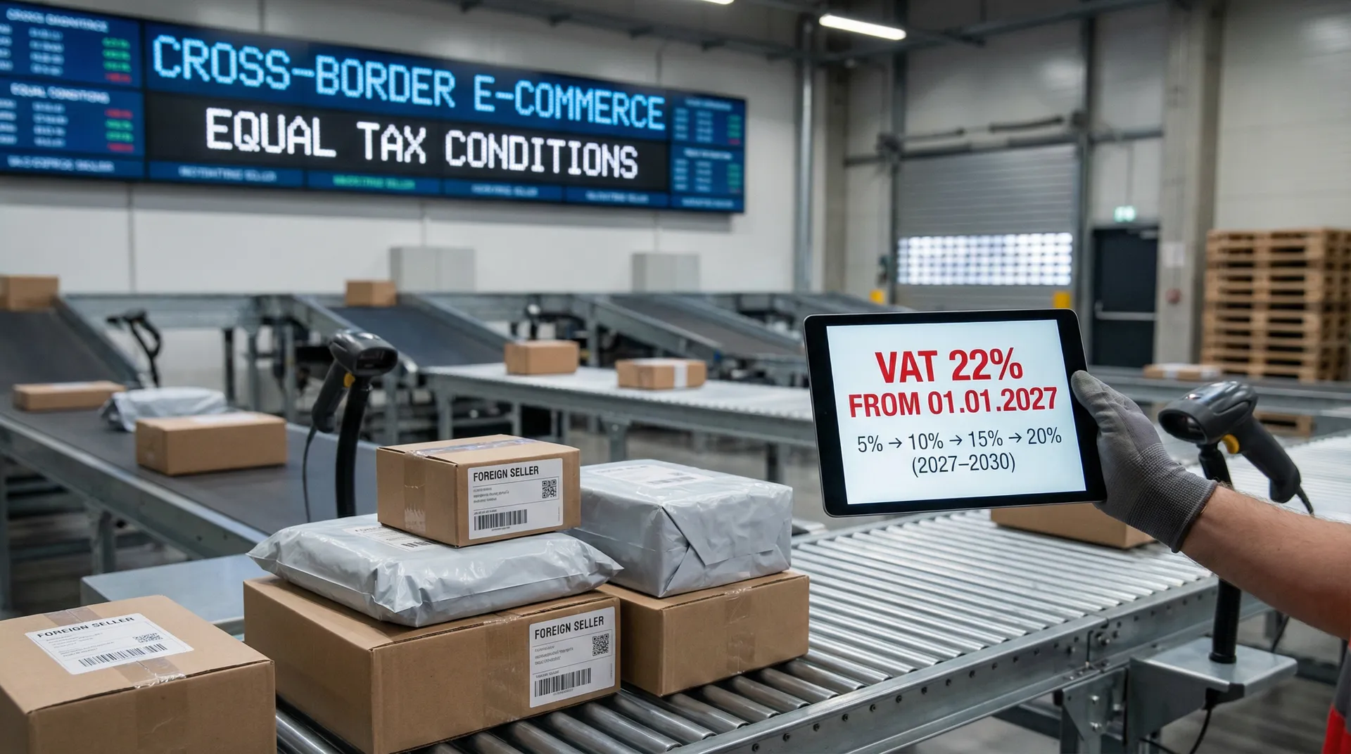 VAT on imports from foreign sellers: 22% from 2027 or in stages