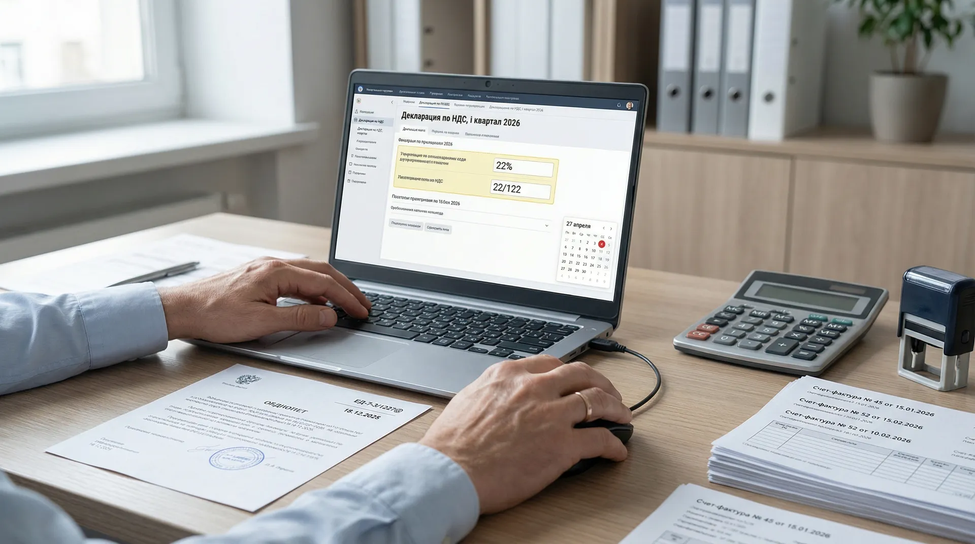 The VAT declaration for the first quarter of 2026 is submitted in a new form by April 27.