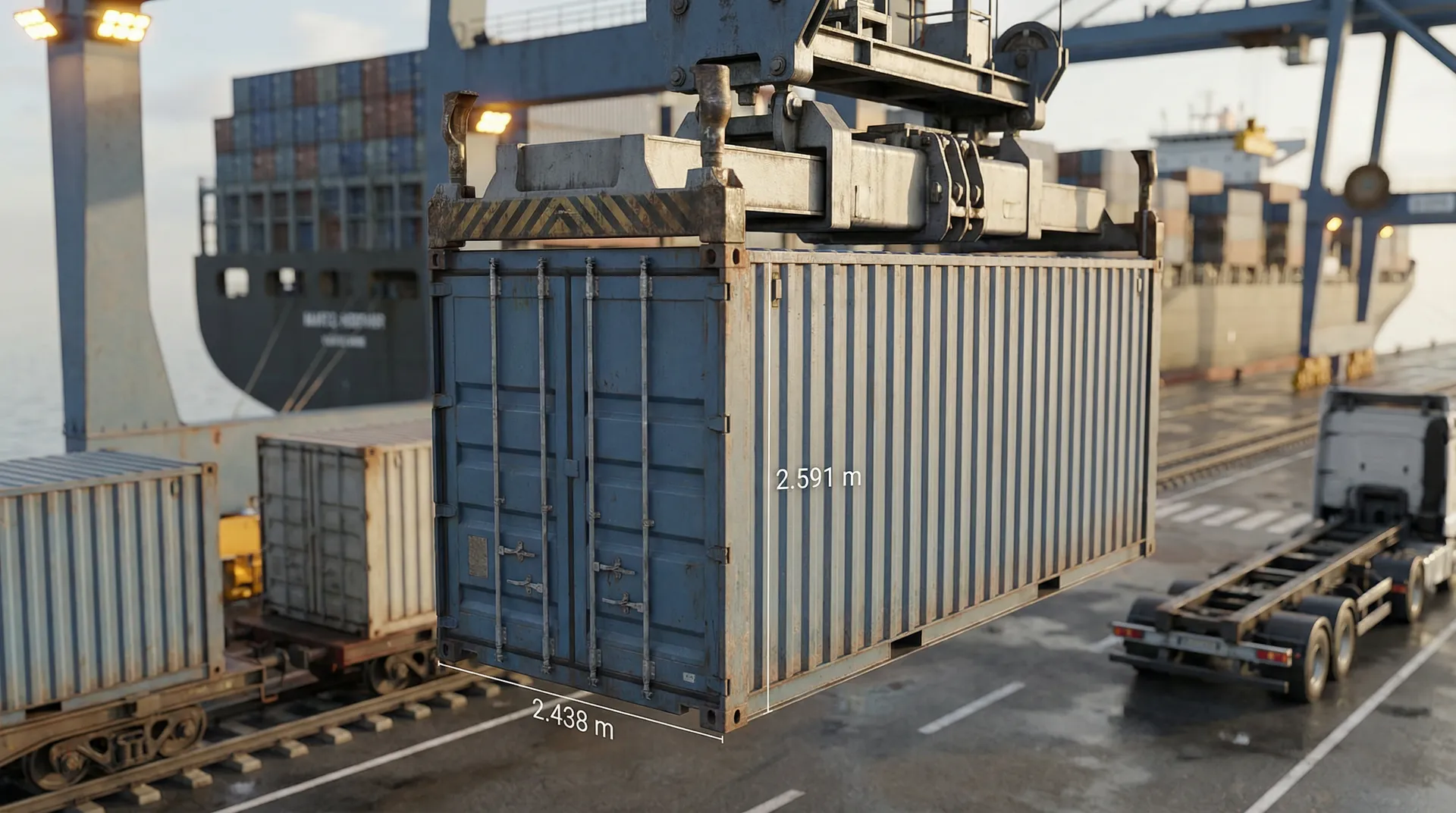 Why is the container 2.44×2.59 m: a standard that has been "adjusted" to roads, railways and ports